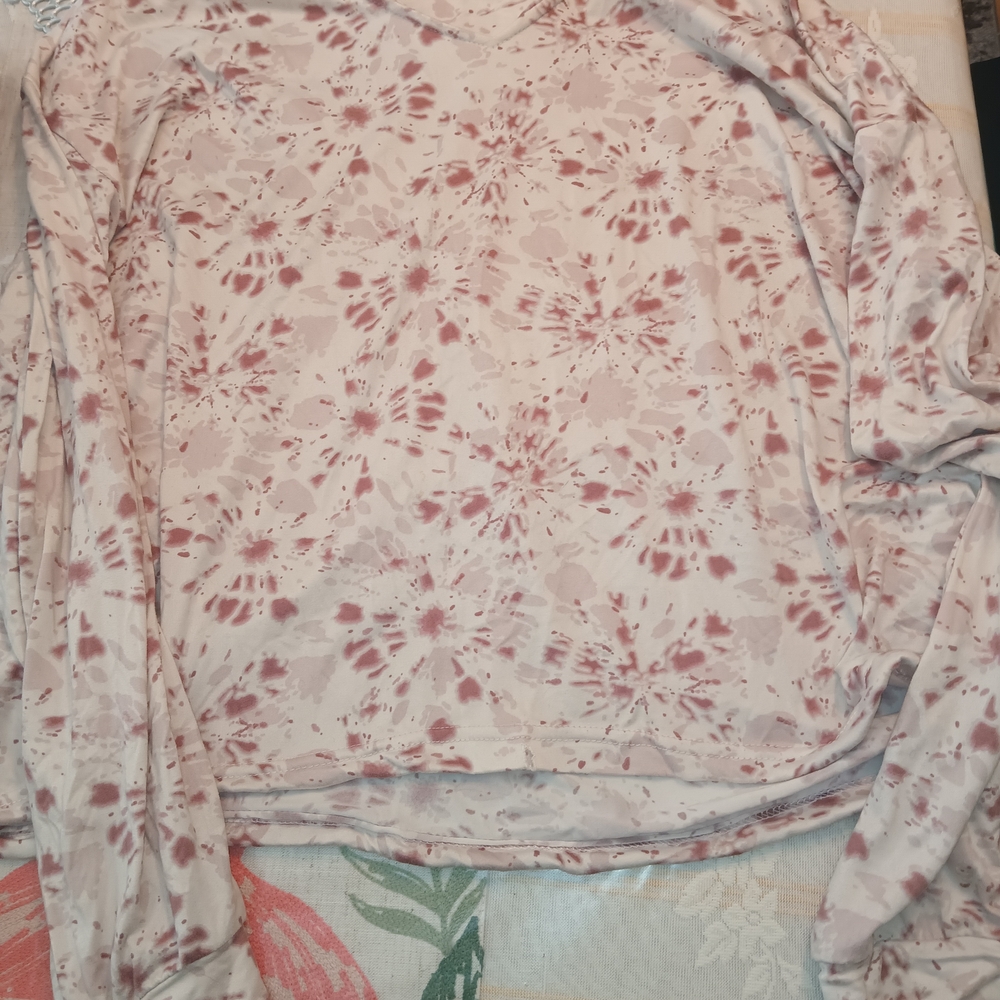 Elegant Pink Tie-Dye Blouse